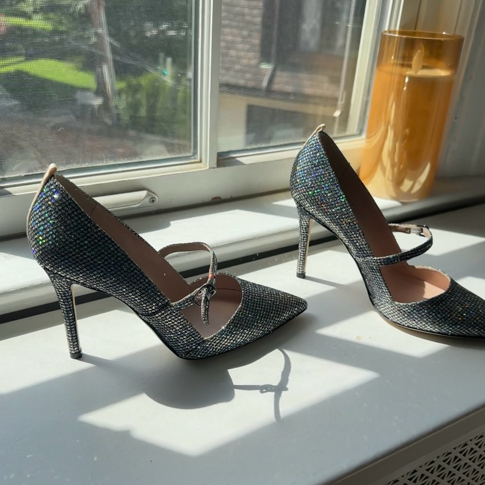 SJP by Sarah Jessica Parker Black and Silver Heels